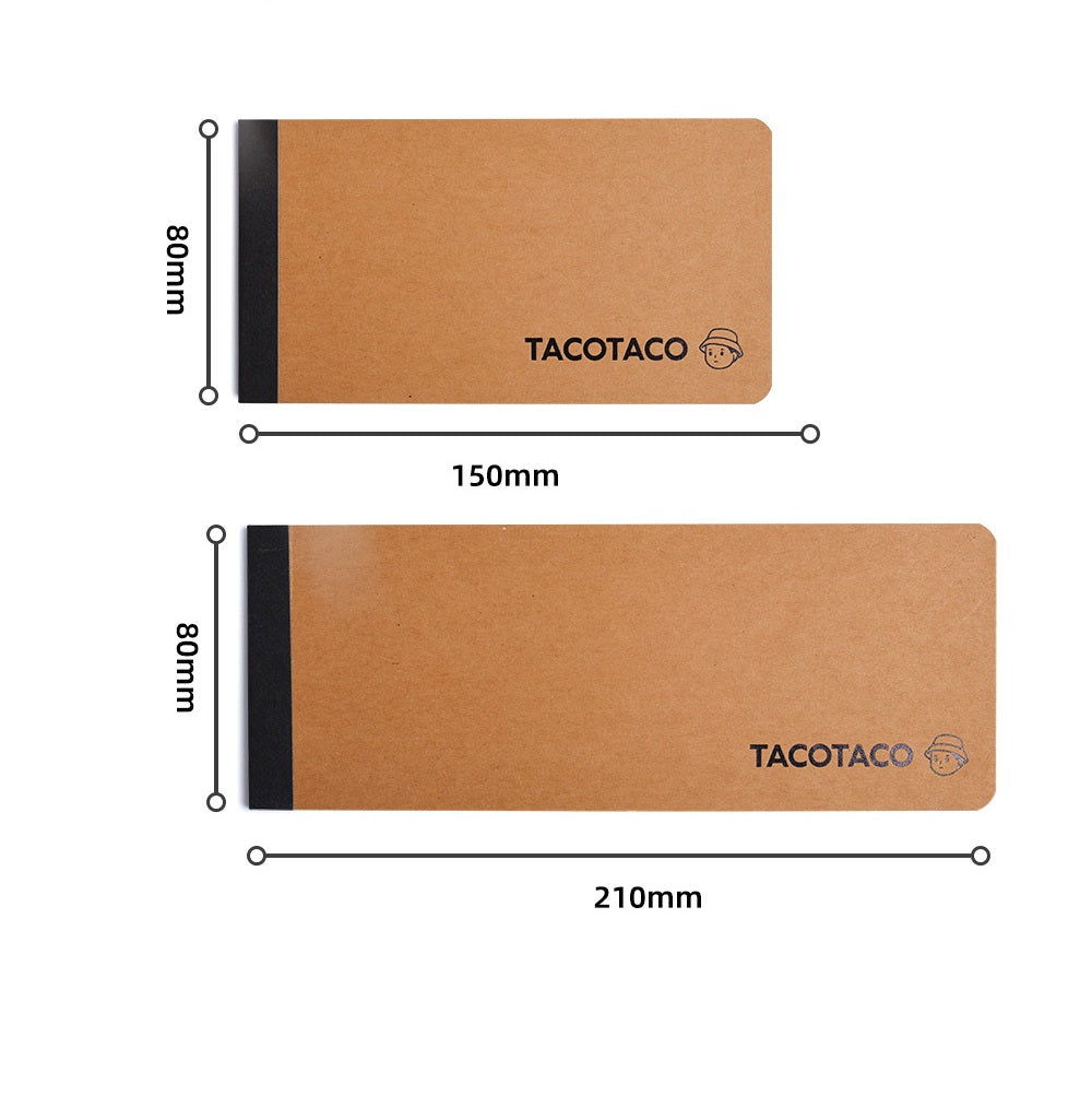 TACOTACO Wireless Glue-Bound Notebook Set | 180° Lay-Flat | Easy-Tear Pages | 4-Pack (2 Large + 2 Small)