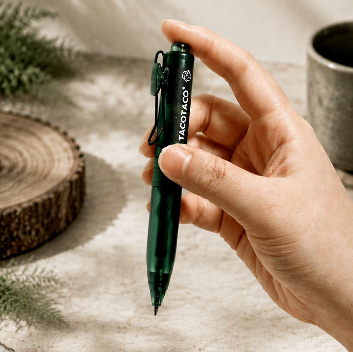 TACOTACO Forest Series Retractable Gel Pen | 0.5mm Black Ink | 4-Pack + 10 Refills