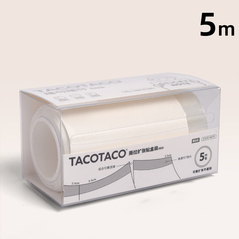 TACOTACO Expandable Transparent Sticky Notes 2-Pack – Foldable & See-Through | Ruled / Grid / Blank | 102 × 50 × 50mm | Repositionable Student Study Notes Blank