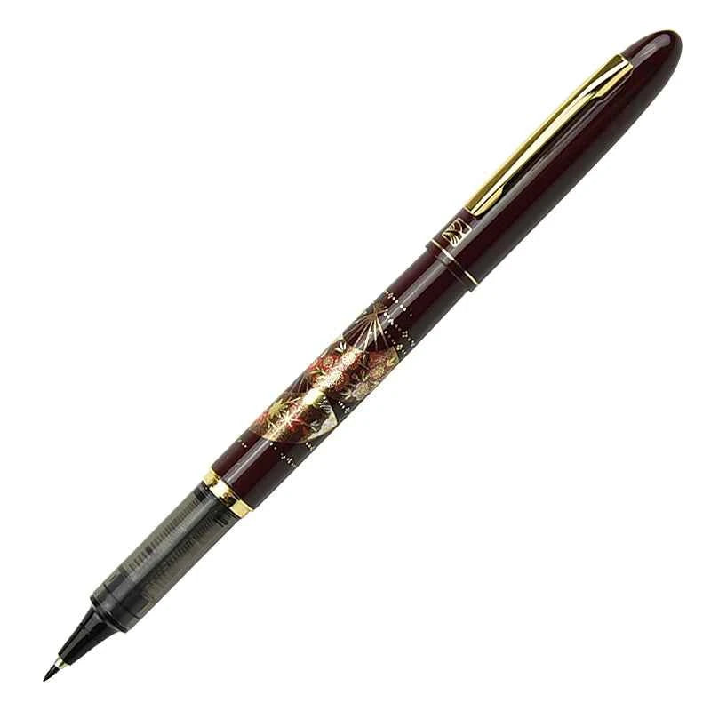 Kuretake Brush Letter Tegami Pen - Folding Fan (ER186) Red