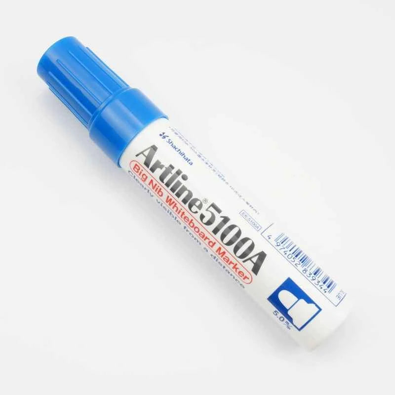 Artline 5100A Big Nib Whiteboard Markers - 5.0mm Bullet Tip - 4 Pack 4 Blue