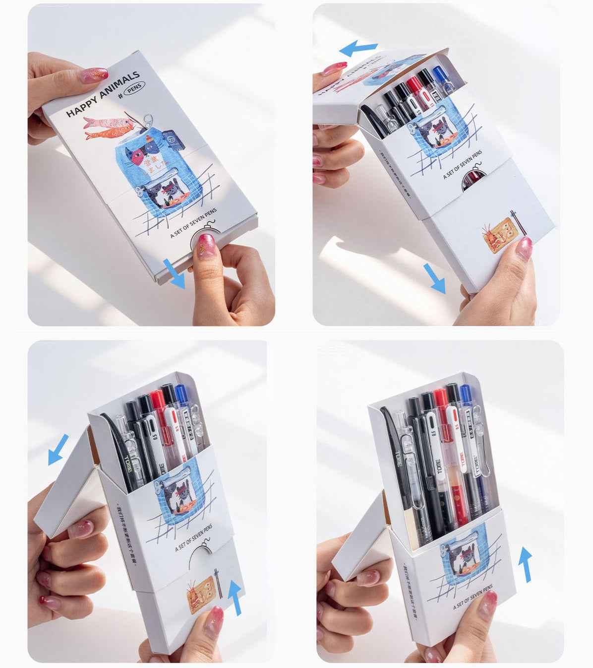 TOME 7-Piece Gel & Brush Pen Experience Set with Display Box