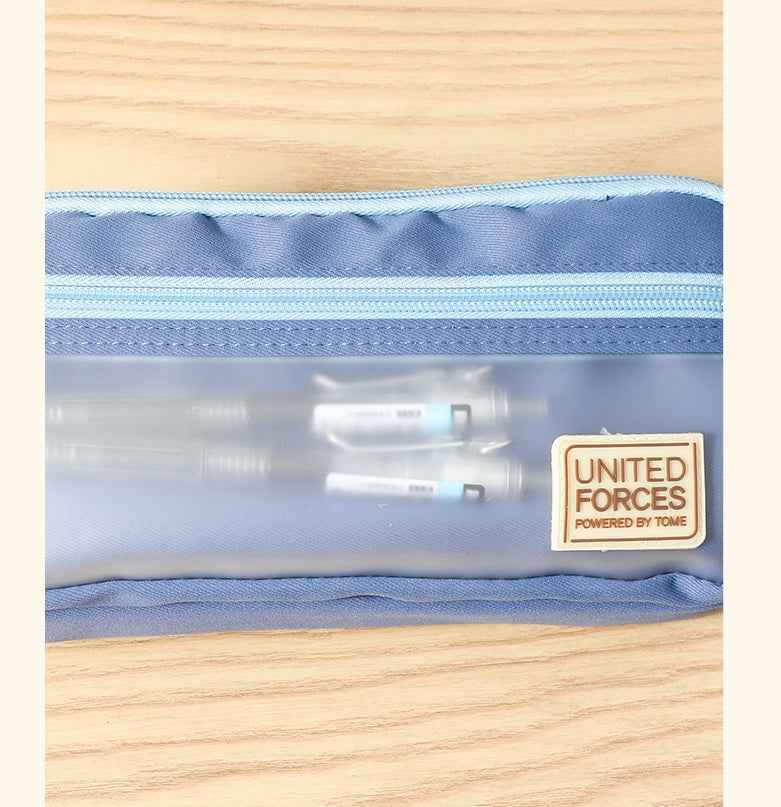 TOME United Forces 3-Layer Large Capacity Pen Bag Pencil Storage Pouch