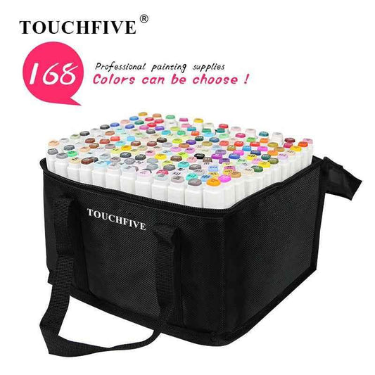 TouchFive Twin Markers 168 Vollfarben Art Sketch Stiftset auf Alkoholbasis
