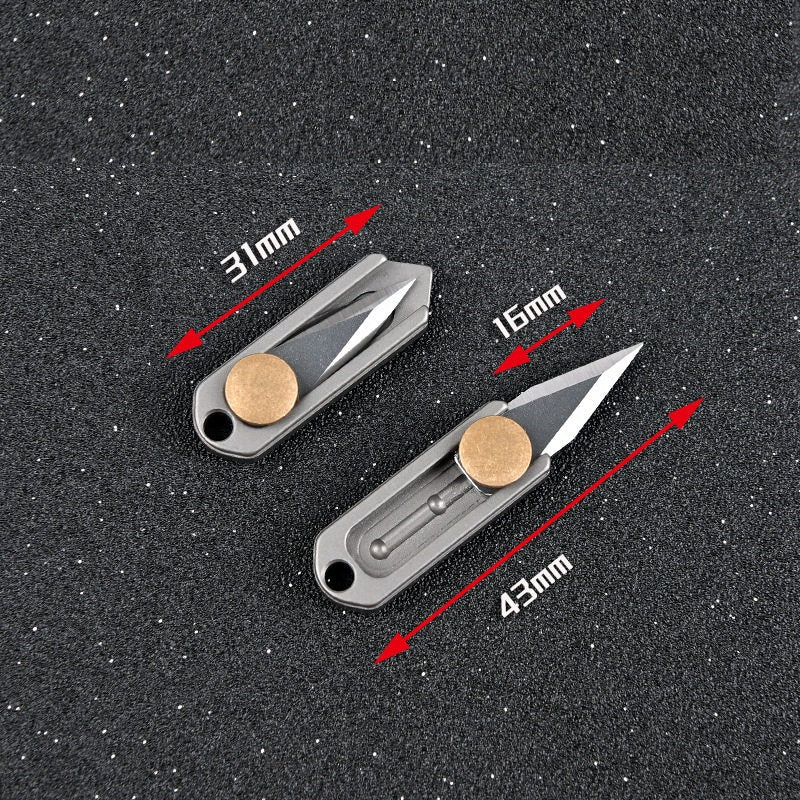Titanium EDC Pocket Slip Knife | Mini Keychain Box Cutter