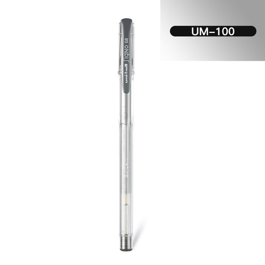 Uni-ball Signo UM-100 Gel Ink Pen - 0.8 mm -10Pcs Silver