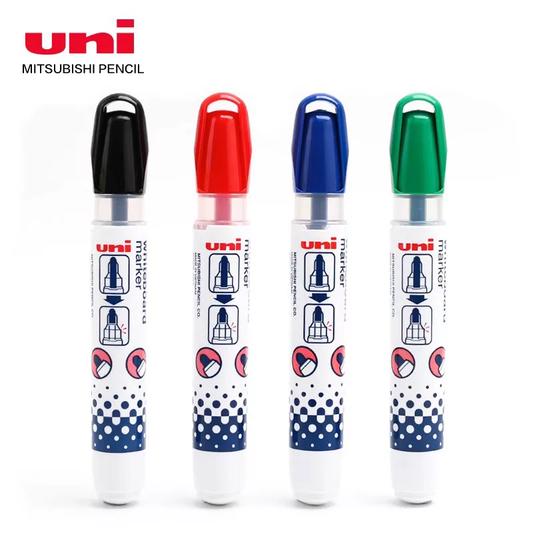 Uni Inkview Whiteboard Marker Pen PWB-202 4 Pack 4 Mixed