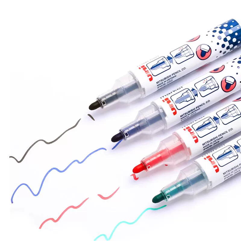 Uni Inkview Whiteboard Marker Pen PWB-202 4 Pack