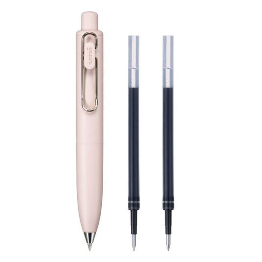 Mitsubishi Uni-ball One P Gel Ink Pen with 2 Refills 0.5MM Peach