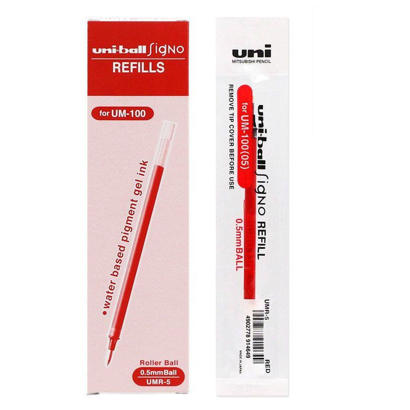 Uni-ball Signo UMR-5 Gel Pen Refill 0.5 mm 12 Pack Red