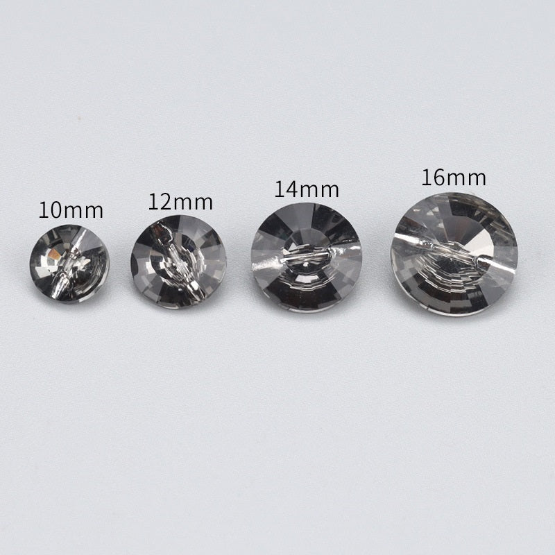 Elegant Glass Crystal Buttons for Chiffon Shirts,6pcs