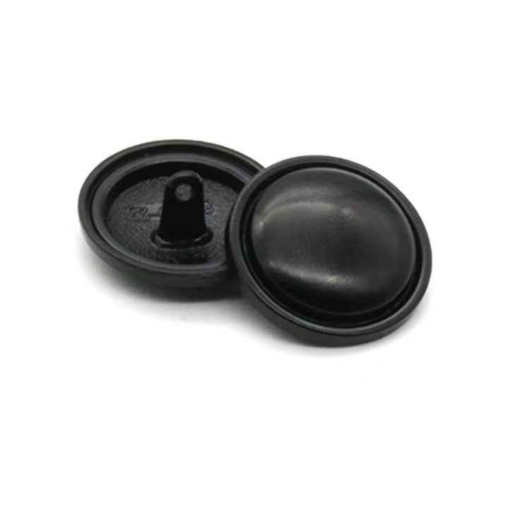 1 Inch Round Thin Edge Metal Shank Buttons for Sewing 20pcs Black