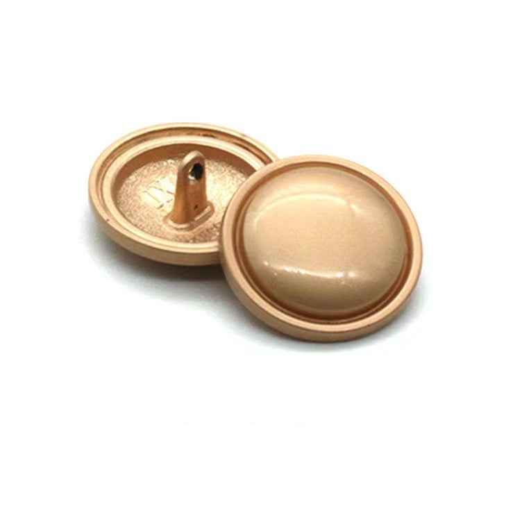 1 Inch Round Thin Edge Metal Shank Buttons for Sewing 20pcs Fog Gold
