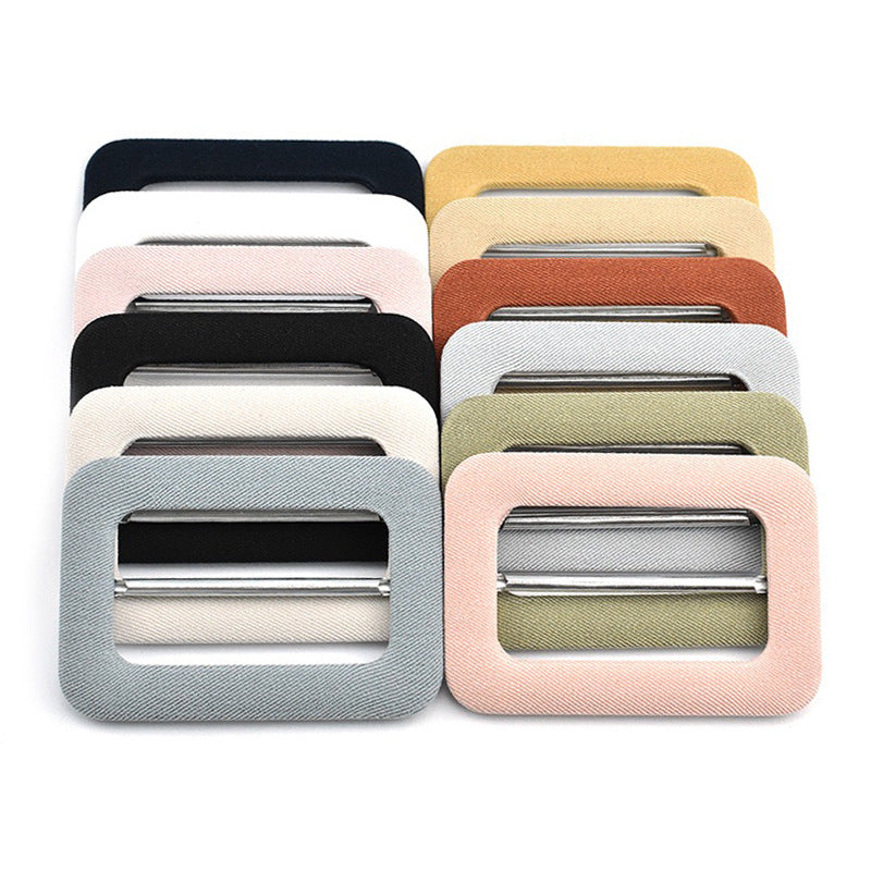 50mm 12-Color D-Ring Fabric-Covered Buckles for Coat Belt Cuff Adjustment 48 Pack