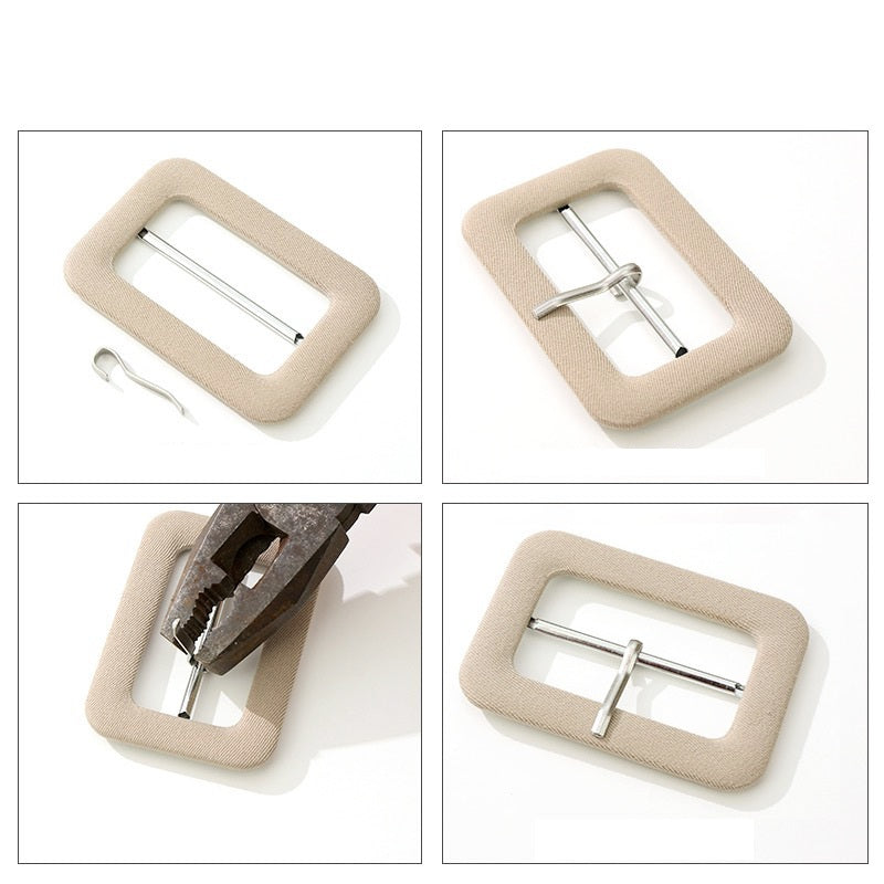 50mm 12-Color D-Ring Fabric-Covered Buckles for Coat Belt Cuff Adjustment 48 Pack