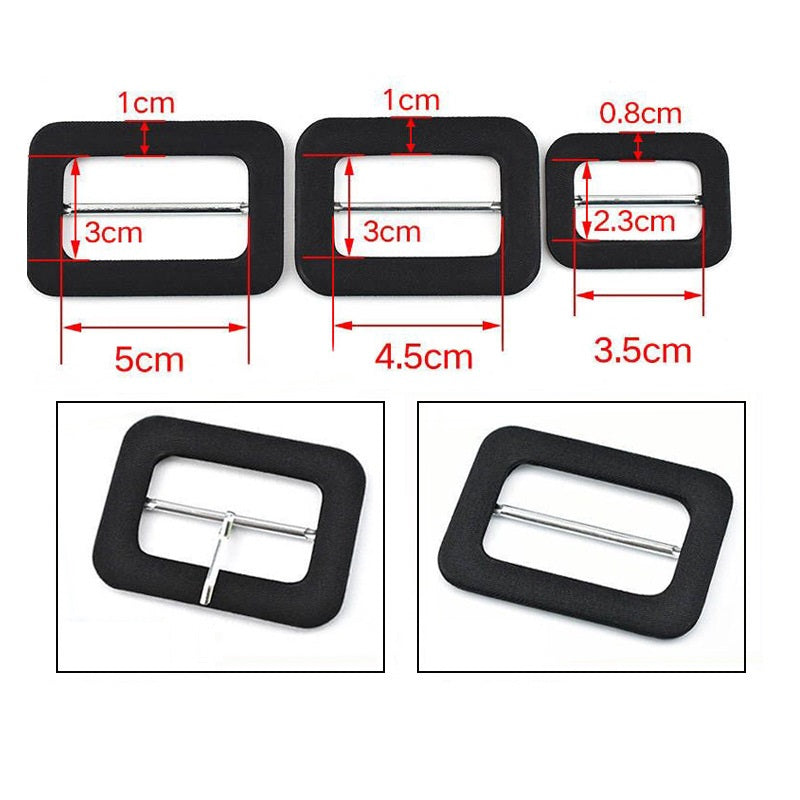 50mm 12-Color D-Ring Fabric-Covered Buckles for Coat Belt Cuff Adjustment 48 Pack