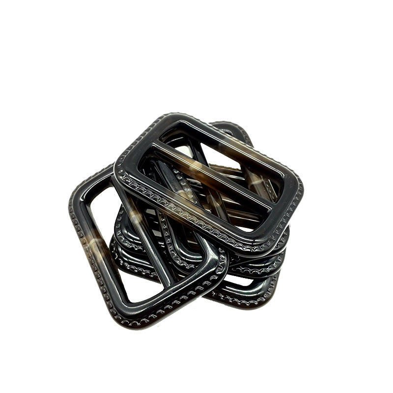 40mm Black and Brown Resin D-ring Buckles for Coat Bag100pcs