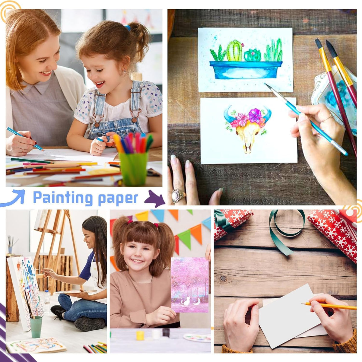 120 Sheets Watercolor Paper Bulk (4 x 6 Inch)