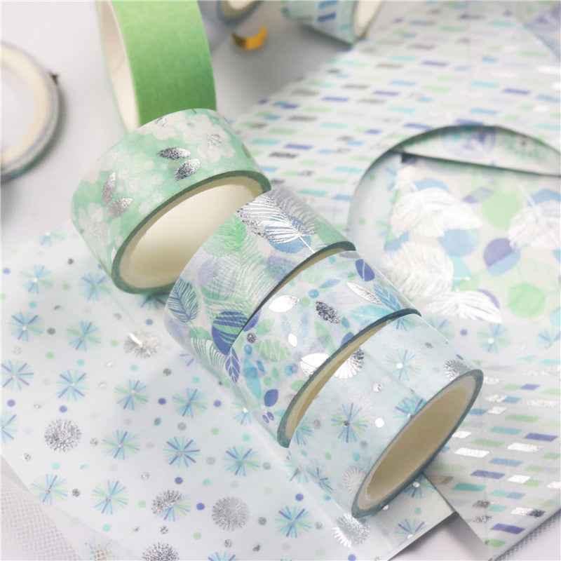 Set de cintas washi azules 12 rollos 15 mm x 3 m