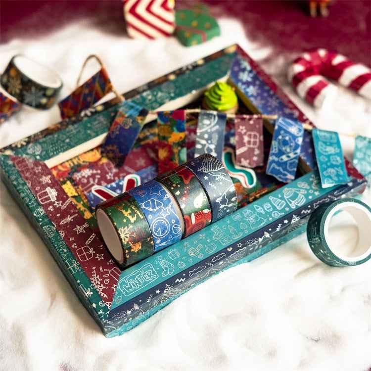 Merry Chiristmas Washi afplaktape set 12 rollen