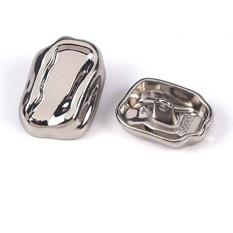 Concave Irregular Metal Shank Buttons 3-Color 30 Pack