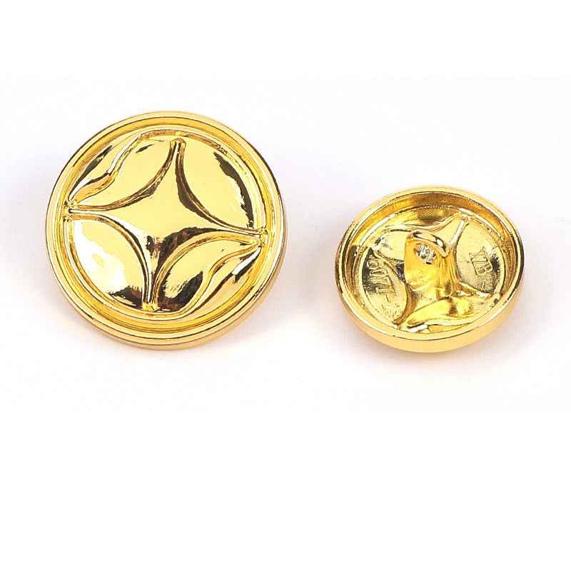 28L/36L Four-Point Star Metal Shank Sewing Buttons 30pcs Gold