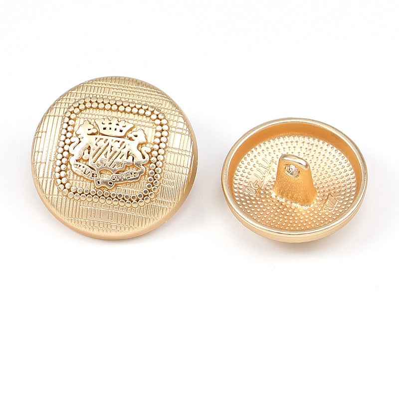 28L/32L/36L Speckled Texture Metal Shank Buttons for Clothing 30PCS Fog Gold