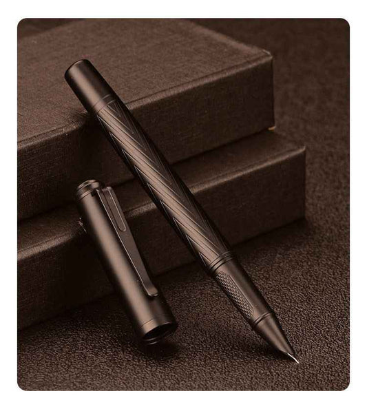 Wing Sung 9372 Dragon Scale Fountain Pen | Metal Body Black