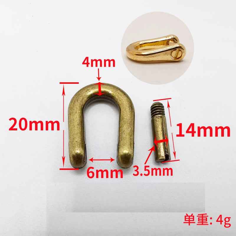 6MM Mini Vintage D-Ring Buckles Detachable Horsebit Clasps 40 Pack