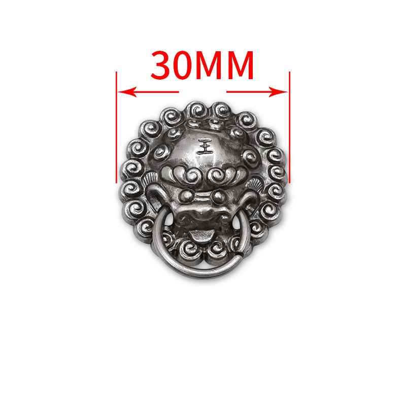 30MM Vintage Dragon King Screw Studs Antique Silver Bronze Rivet 10pcs Antique Silver