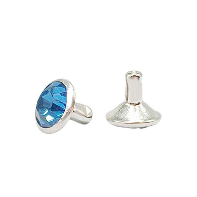 5-12MM Silver-Edge Glass Rhinestone Studs 310pcs Decorative Rivets