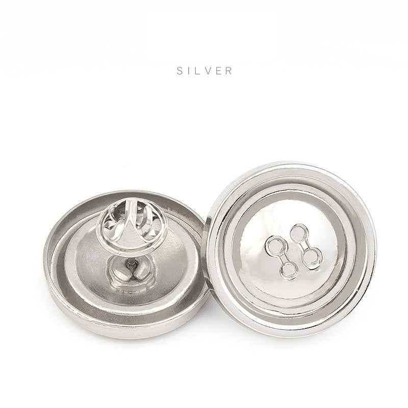No-Sew Detachable Pin Buttons - 36pcs Metal Snap Fastener Kit Silver