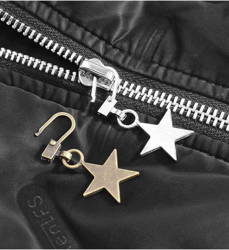 45mm x 20mm Detachable Star Charm Metal Zipper Pulls Sliders 15pcs