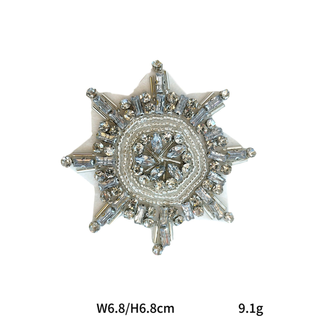Vintage Punk Style Octagonal Star Snowflake Applique Patch 4 Pack