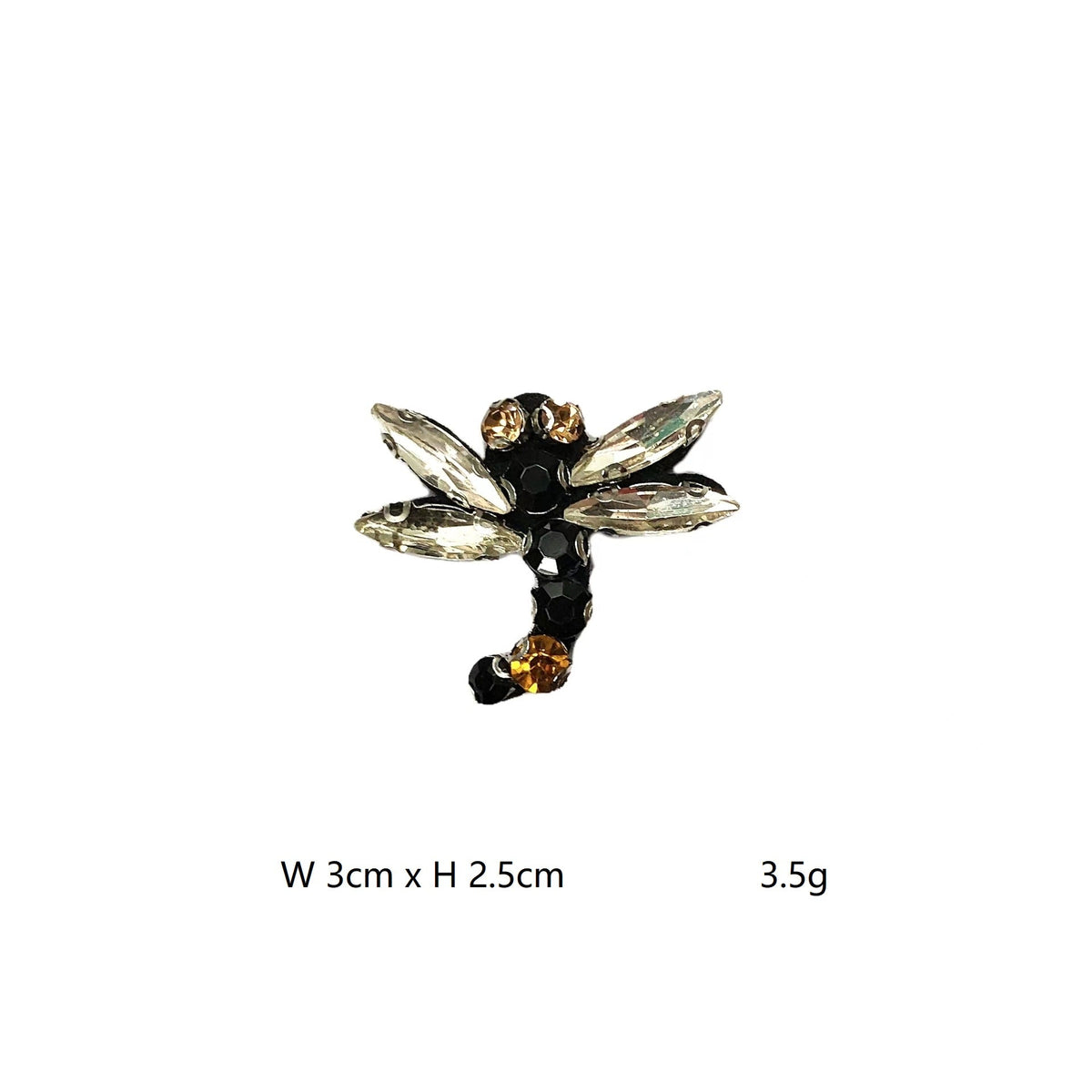 Sparkling 3D Butterfly Applique Rhinestone Embellished Patch 6 Pack