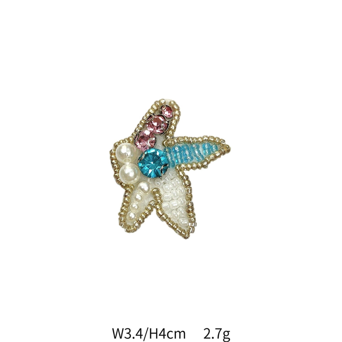 Starfish Jellyfish Rhinestone Applique DIY Clothing Embellishment 7 Pack