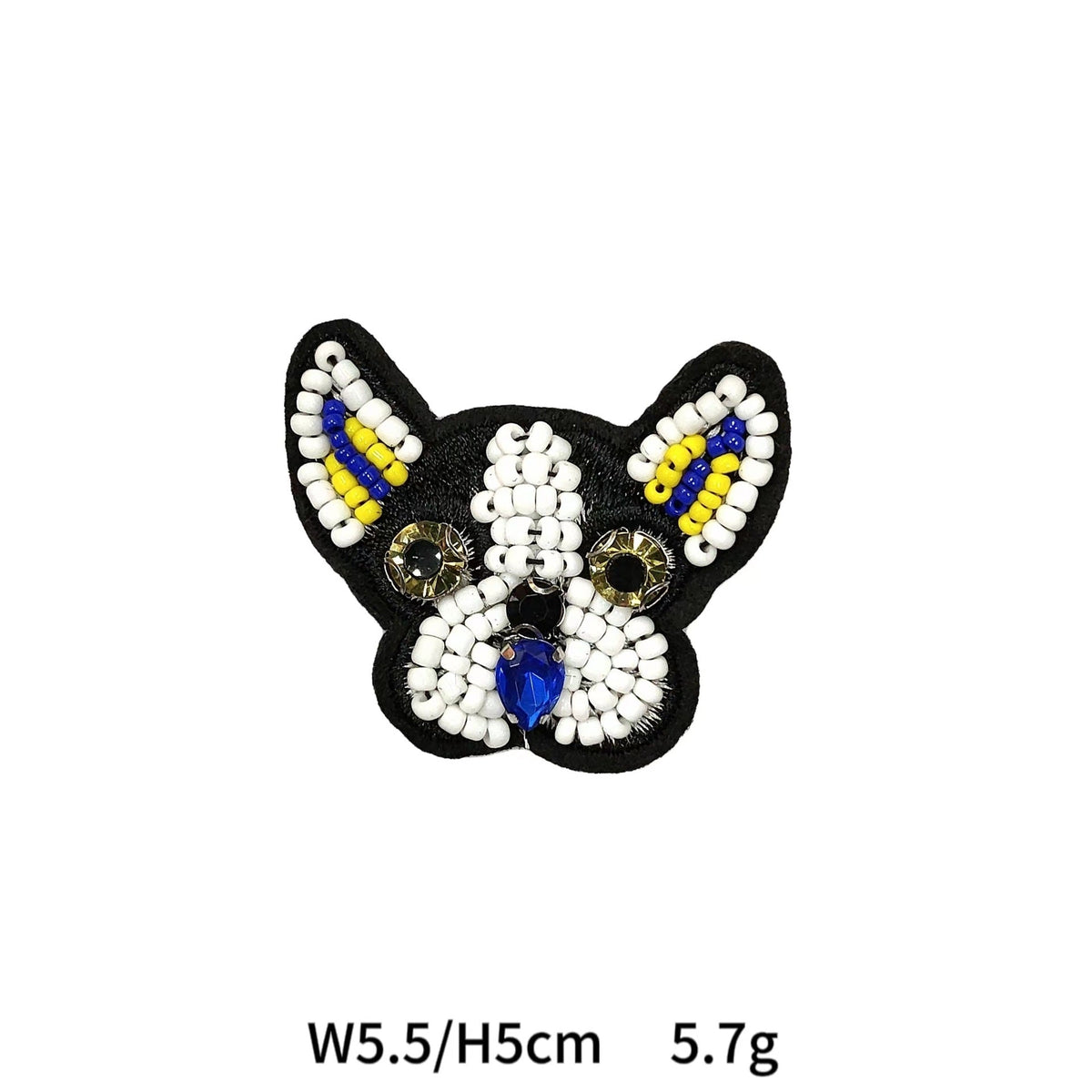 DIY Hand-Rhinestone Beaded Dog and Animal Pattern Applique 6 Pack