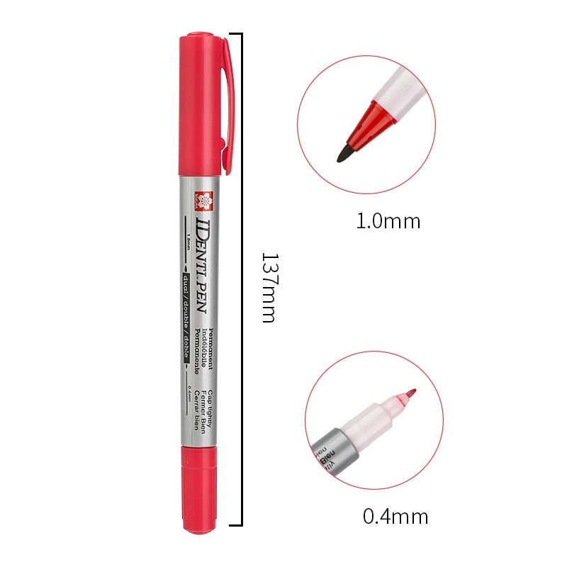 Marcador permanente Sakura Identi-Pen de doble punta, paquete de 3