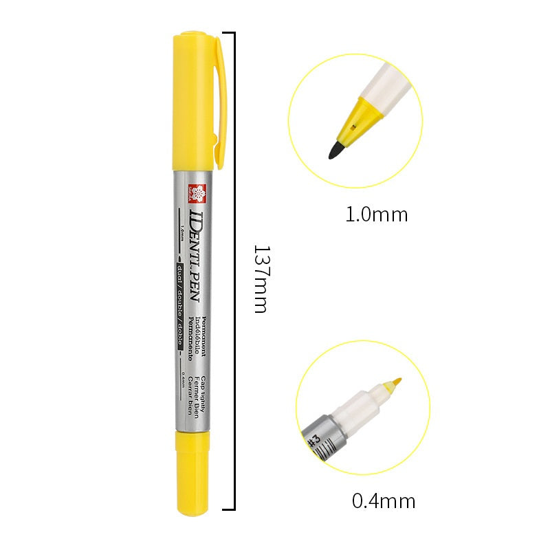 Marcador permanente Sakura Identi-Pen de doble punta, paquete de 3