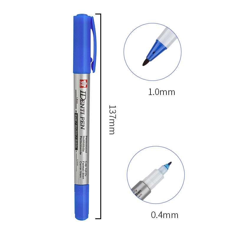Marcador permanente Sakura Identi-Pen de doble punta, paquete de 3