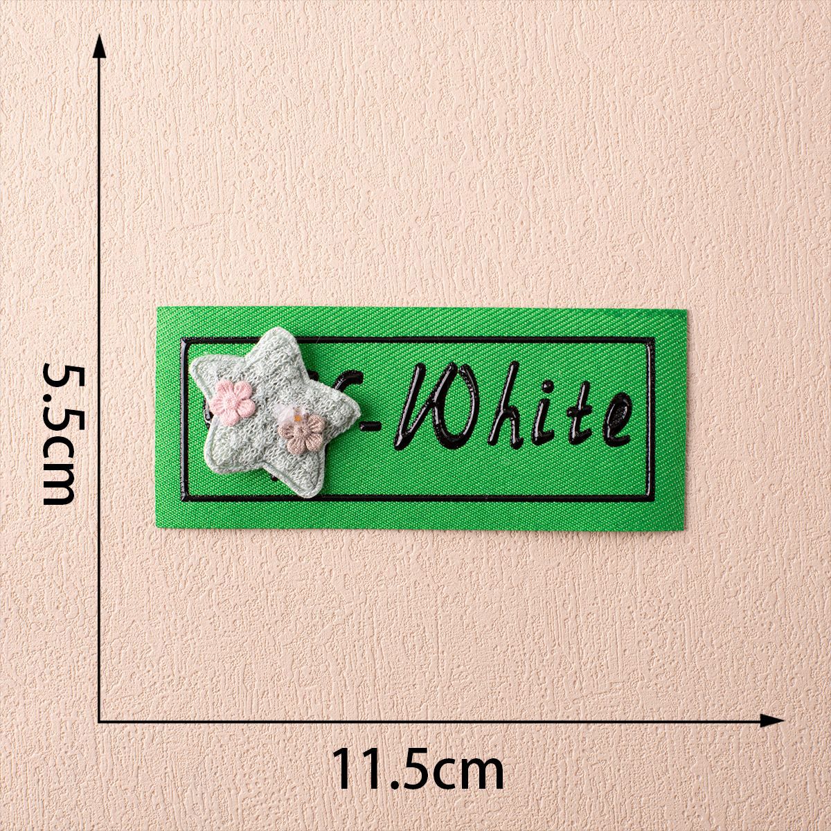 Unique Off - White Handmade 3D Offset - Printed Fabric Label 6pcs