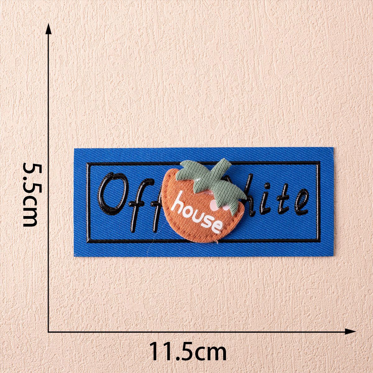 Unique Off - White Handmade 3D Offset - Printed Fabric Label 6pcs