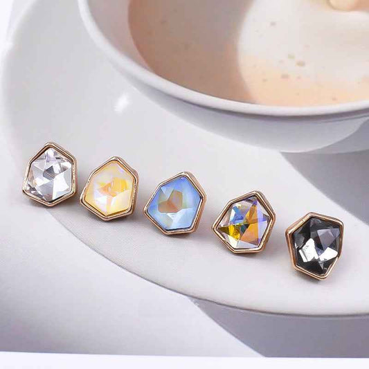 10mm Irregular Rhinestone Buttons for Blouses Dress 48 Pack(8 Color)