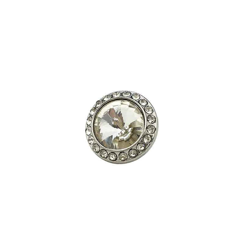 Sparkling Crystal & Rhinestone Metal Shank Buttons – 24-Pack