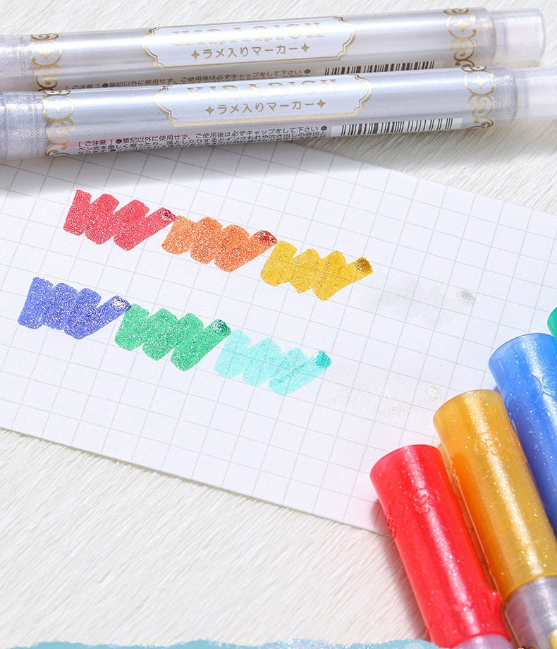 Zebra KIRARICH Glitter Highlighter 2026 Limited Edition | 13-Color Set | Sparkling Glitter Ink