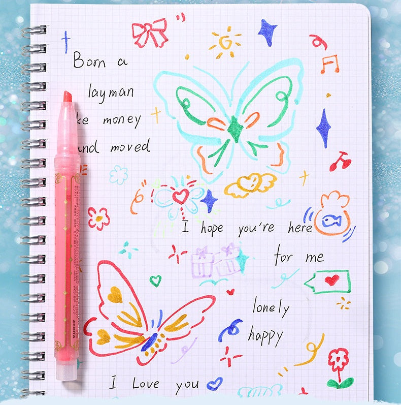 Zebra KIRARICH Glitter Highlighter 2026 Limited Edition | 13-Color Set | Sparkling Glitter Ink