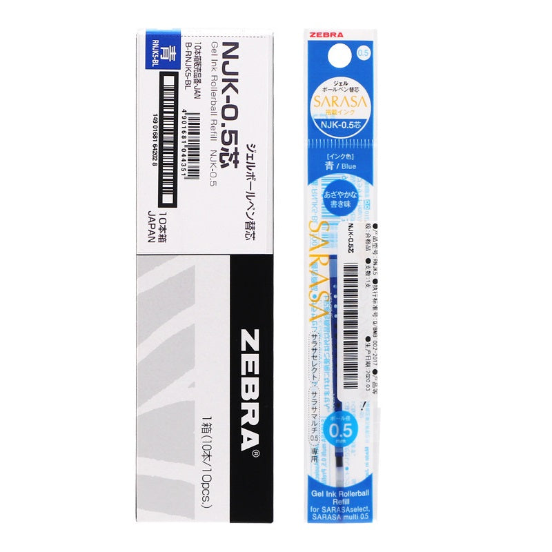 Zebra NJK-0.5 Sarasa Gel Multi Pen Refill 0.5mm 10 Pack Blue