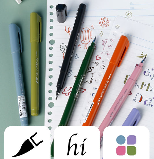 Zebra Smoky Brush Pen - Set of 5 Colors