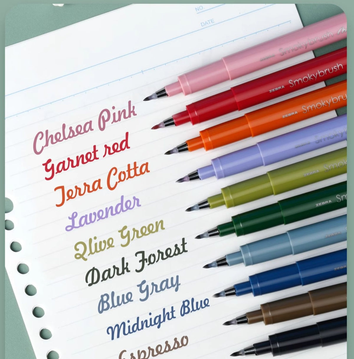 Zebra Smoky Brush Pen - Set of 5 Colors