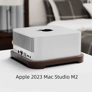 Black Walnut Desktop Stand for Apple 2023 Mac Studio M2
